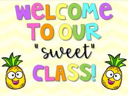 Welcome to Our "Sweet" Class Sign - Pineapple Theme by Less Work More Play